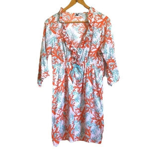 5/$25 BAG Lady Mudpie  Coverup/Dress Small Ruffle 3/4 Length Bell Sleeves